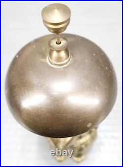 BRASS OWL Novelty DESK BELL Antique 19th century