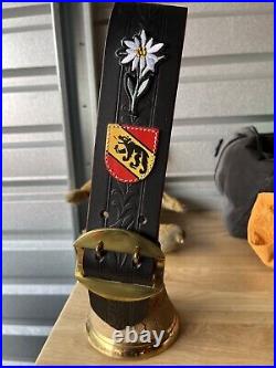 BRASS Swiss Cow Bell, Alb Gusset Uetendorf, Rare Marked A