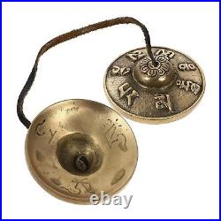 BRASS Tibetan Buddhist Tingsha Bells Cymbals Healing Meditation