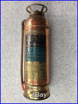 Badger Antique Copper/Brass Bell System Water Filled Fire Extinguisher KS-6878