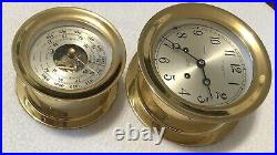 Baker Lyman & CO Houston Chelsea Ships Bell Clock Barometer Key Vintage Working