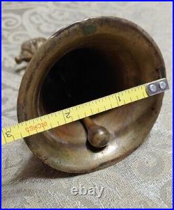 Beautiful Antique Solid Brass Ornate Decorative Heavy Dinner Bell exceptional
