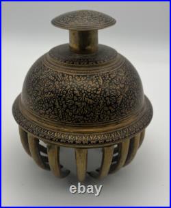 Beautiful Huge Vintage Solid Brass Indian Asian Claw Bell Clapper Hand Hammered Beautiful Huge Vintage Solid Brass Indian Asian Claw Bell Clapper Hand Hammered