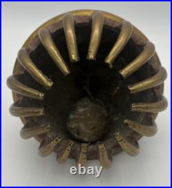 Beautiful Huge Vintage Solid Brass Indian Asian Claw Bell Clapper Hand Hammered