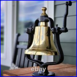 Beautiful Large Engravable Polished Brass Railroad Bell! BIG 30 LBS
