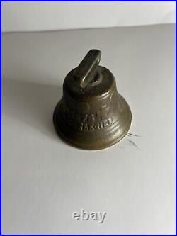 Beautiful Swiss Vintage Two 1878 Saignelegier Chiantel Fondeur Brass Bell