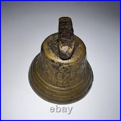 Beautiful Swiss Vintage Two 1878 Saignelegier Chiantel Fondeur Brass Bell