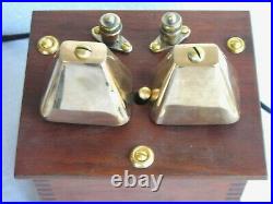 Beautiful Western Electric Dial Candlestick Brass Cow Bells Antique Telephone