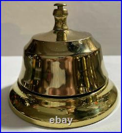 Bell Brass Office Table Desk Vintage Antique Hotel Solid Nautical Décor Gift