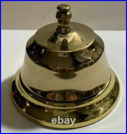 Bell Brass Office Table Desk Vintage Antique Hotel Solid Nautical Décor Gift