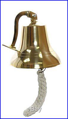 Bell Brass Ship Nautical Bells 6 Solid Wall Vintage Ships Decor Anchor Antique