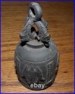 Bell Ganesha Antique Hanging Collectible Outdoor Church Temple Feng Shui Old