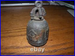 Bell Ganesha Antique Hanging Collectible Outdoor Church Temple Feng Shui Old