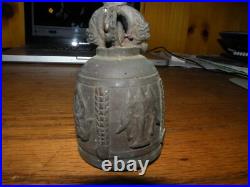Bell Ganesha Antique Hanging Collectible Outdoor Church Temple Feng Shui Old