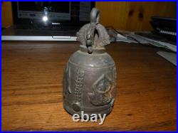 Bell Ganesha Antique Hanging Collectible Outdoor Church Temple Feng Shui Old