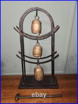 Bells+Stand-Indian/Khadki/Noah/Temple/Monastery/Harmony style 32 with Mallet