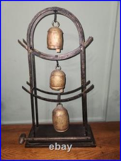 Bells+Stand-Indian/Khadki/Noah/Temple/Monastery/Harmony style 32 with Mallet