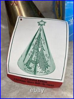 Bells of Sarna Christmas Tree 1974 Brass India With Box 1st Limited Edition