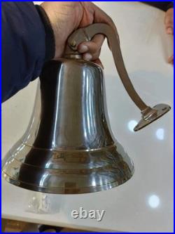 Big 11 Vintage Nautical Hanging Brass Ship Door Bell With Wall Mounted Bracket
