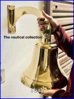 Big Brass Door Bell Wall Hanging Mount bell Nautical Brass Ship Loud Sound Decor