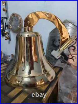 Big Brass Door Bell Wall Hanging Mount bell Nautical Brass Ship Loud Sound Decor