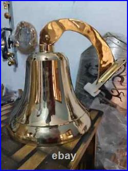 Big Brass Door Bell Wall Hanging Mount bell Nautical Brass Ship Loud Sound Decor