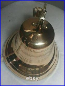 Big Brass Door Bell Wall Hanging Mount bell Nautical Brass Ship Loud Sound Décor