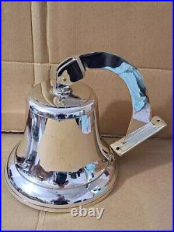 Big Brass Door Bell Wall Hanging Mount bell Nautical Brass Ship Loud Sound Decor