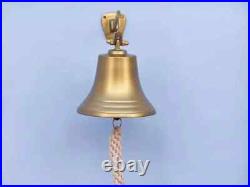 Big Door Bell Wall Hanging Mount Bell Marine Nautical Brass Ship Calling Decor