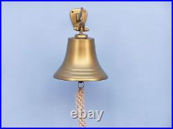Big Door Bell Wall Hanging Mount Bell Marine Nautical Brass Ship Calling Decor
