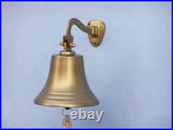 Big Door Bell Wall Hanging Mount Bell Marine Nautical Brass Ship Calling Decor