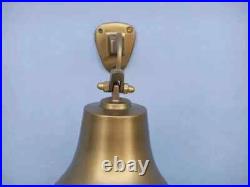 Big Door Bell Wall Hanging Mount Bell Marine Nautical Brass Ship Calling Decor