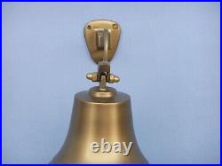 Big Door Bell Wall Hanging Mount Bell Marine Nautical Brass Ship Calling Decor