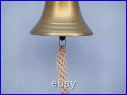 Big Door Bell Wall Hanging Mount Bell Marine Nautical Brass Ship Calling Decor