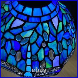 Blue Tiffany Stunning Quality Style Hand Crafted 10 Glass Table/Desk Lamps UK