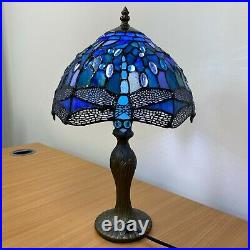 Blue Tiffany Stunning Quality Style Hand Crafted 10 Glass Table/Desk Lamps UK