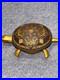 Boj Eibar Turtle Wind-Up Bell Spain Gold Silver Damascene Shell Vintage Rare F/S