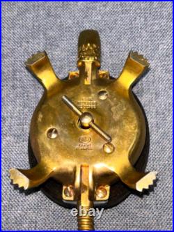 Boj Eibar Turtle Wind-Up Bell Spain Gold Silver Damascene Shell Vintage Rare F/S