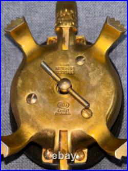 Boj Eibar Turtle Wind-Up Bell Spain Gold Silver Damascene Shell Vintage Rare F/S