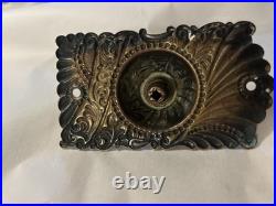 Brass Antique Mechanical Doorbell WithOrnate Decorative Wall Mount