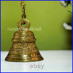 Brass Bell Ghanta Brass Bell Vintage Bells Antique Handle India Lot Hand Sleigh