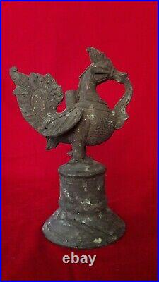 Brass Bell Metal Peacock Bird Antique Statue Figurine Idol Sculpture b33
