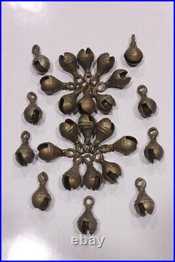 Brass Bell Vintage Bells Antique Sleigh Lot India Cow Handle Small Horse Solid