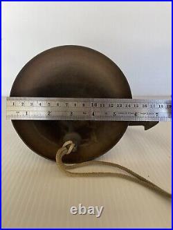 Brass Bell Vintage With Clapper And Mounting
