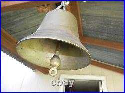 Brass / Bronze Vintage School / Farm / Church Bell 8 Tall Weight is 12 Lbs