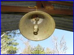 Brass / Bronze Vintage School / Farm / Church Bell 8 Tall Weight is 12 Lbs