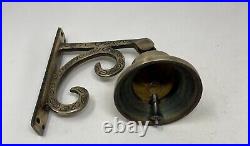 Brass Call Bells Ship Bell Nautical Bracket Mount Wall Bell for Indoor Outdoor