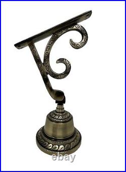 Brass Call Bells Ship Bell Nautical Bracket Mount Wall Bell for Indoor Outdoor