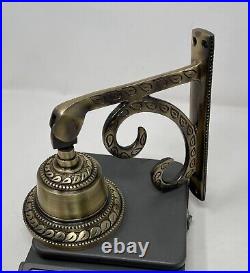 Brass Call Bells Ship Bell Nautical Bracket Mount Wall Bell for Indoor Outdoor