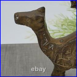 Brass Camel Bell Hotel Front Desk Counter Antique Figure Concierge Bellhop Video